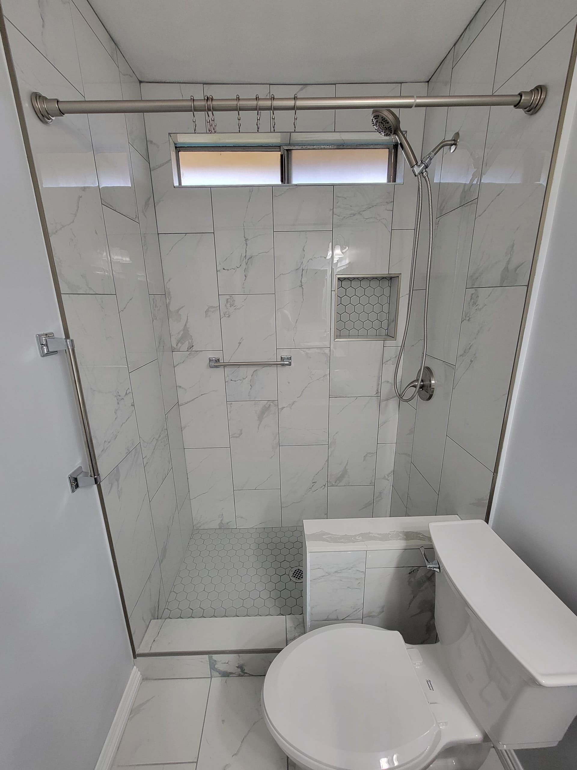 Bathroom Renovation with Elegant Marble Finishes