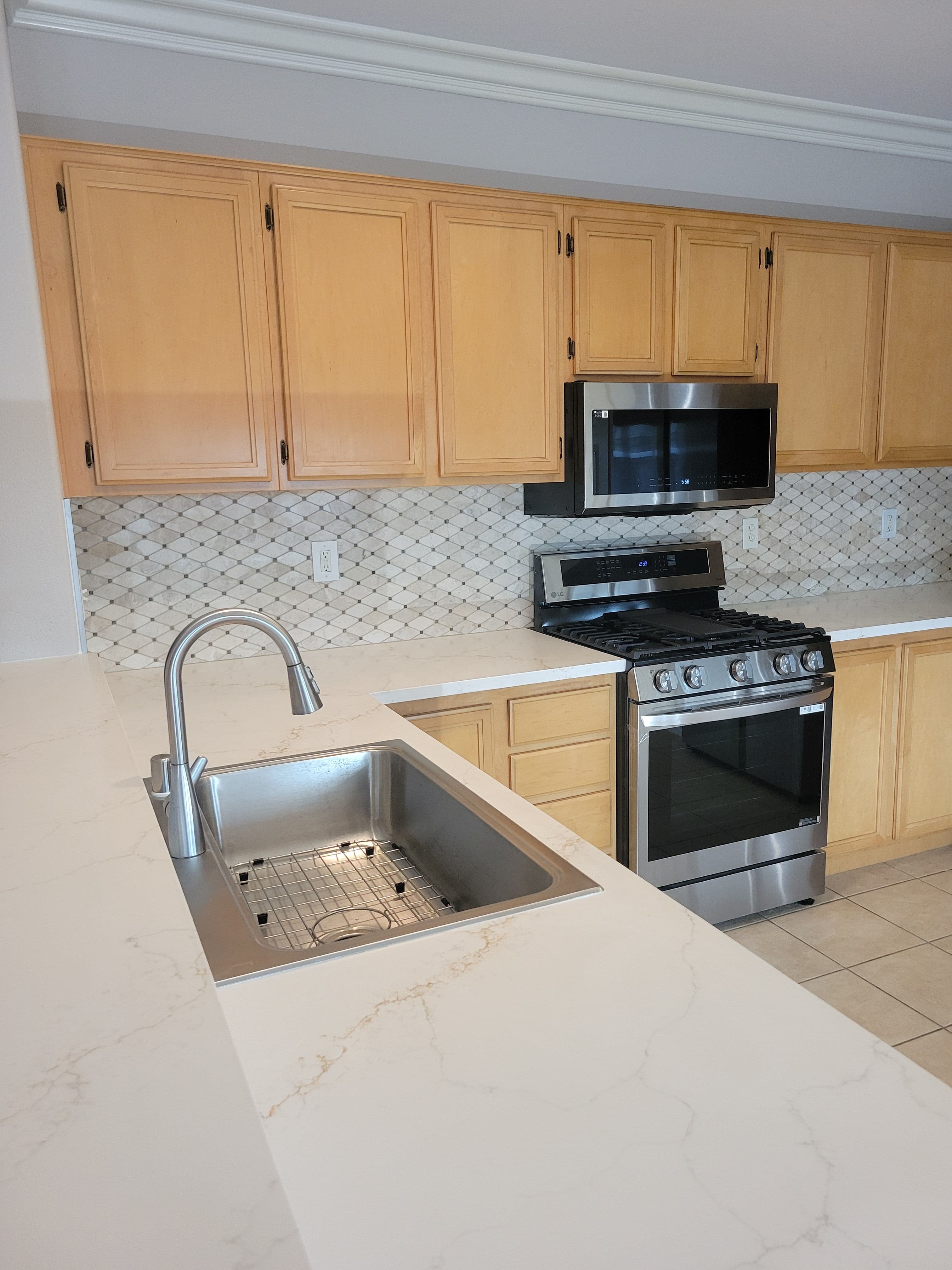 Project Kitchen Remodel with Diamond Backsplash image
